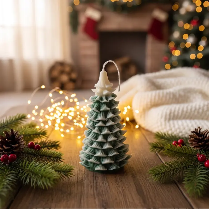 Handmade Christmas Tree Candles