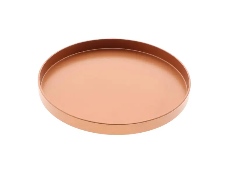 Hbx natural living ronde melamine schaal koper h2 d22