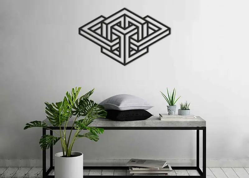 Infinito Grande | Figura geométrica | Decoración pared | Hecha en madera