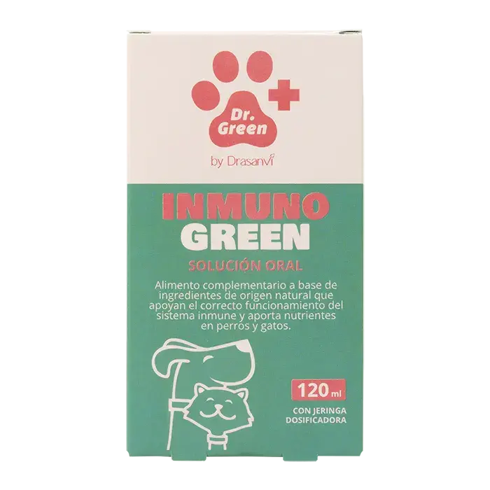 🐾 InmunoGreen Solución Oral 120ml – Refuerzo inmunológico natural para perros y gatos