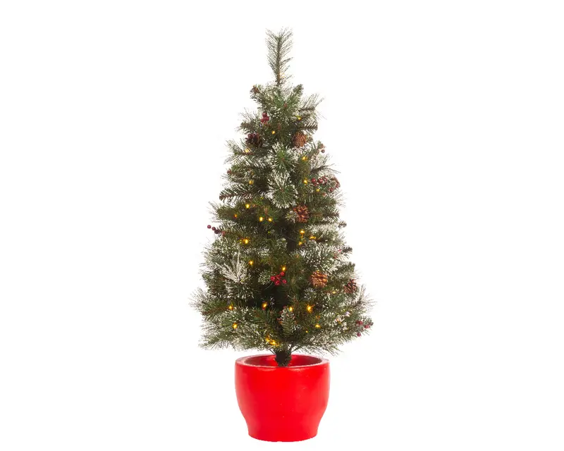 Ipswich Innevato - Piccolo albero di natale con luci