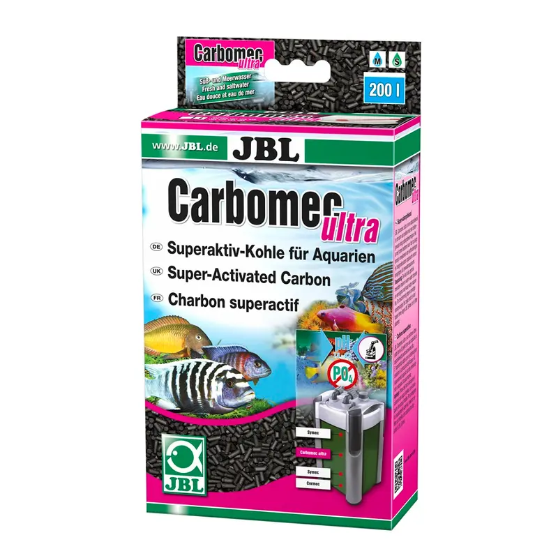 JBL Carbomec Ultra 500 | Carbón granulado ultra activo para acuarios marinos y de agua dulce