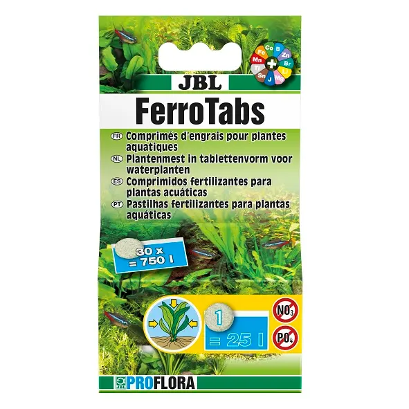JBL Ferrotabs | Fertilizante en Pastillas Solubles para Plantas Acuáticas | Aporte de Hierro, Potasio y Oligoelementos