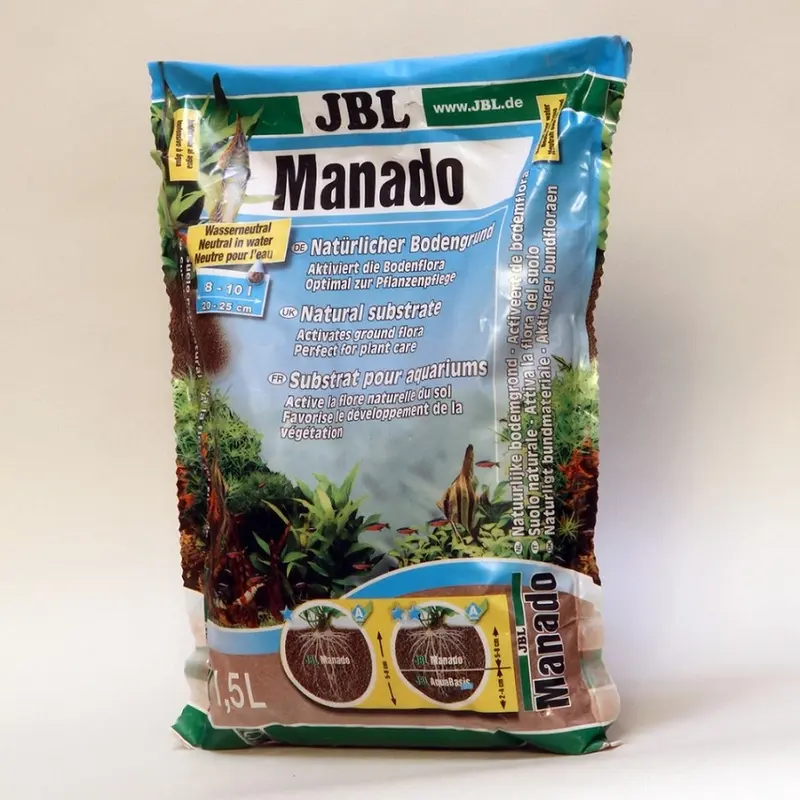 JBL Manado Sustrato para Acuario - Sustrato Natural de Alta Calidad para Plantas y Peces