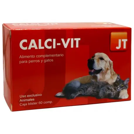 JT-CALCI-VIT 60 comprimidos – Suplemento de Calcio para Perros y Gatos | JT Pharma