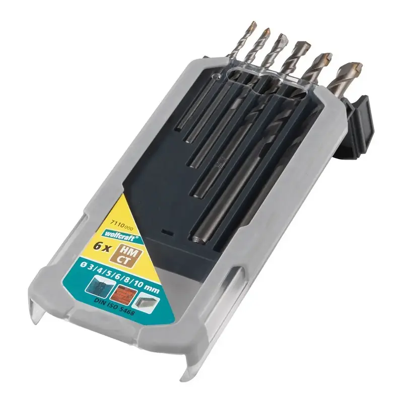 Juego de Brocas para Hormigón Wolfcraft - 6uds (3-10mm)