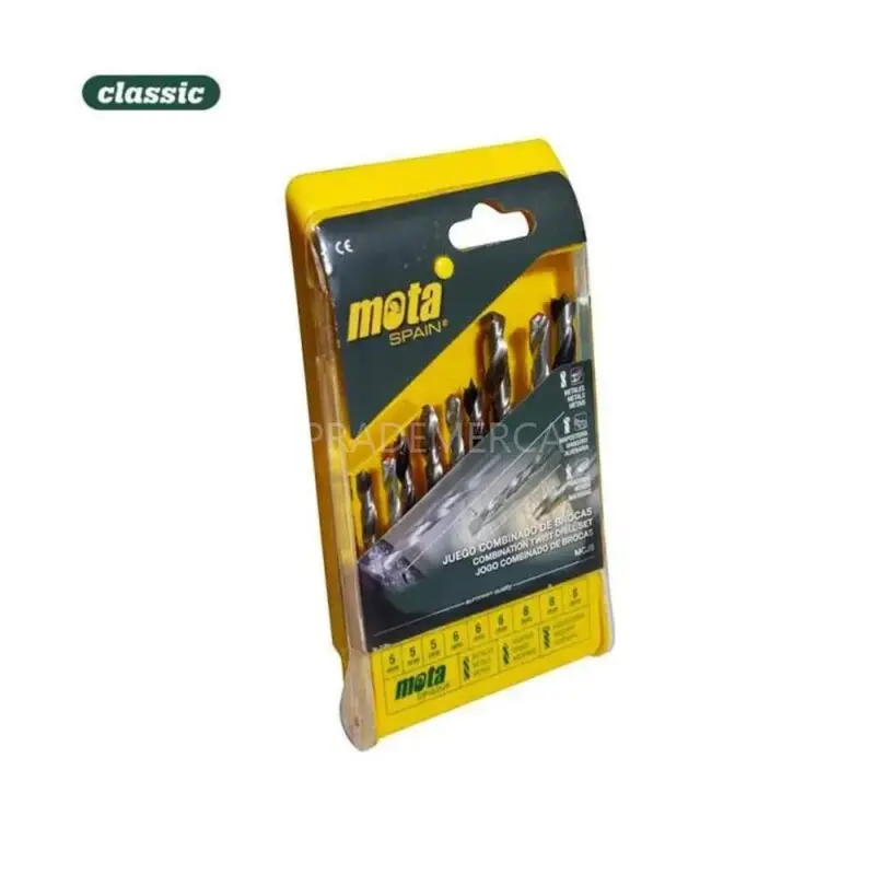 Juego de Brocas para Madera, Metal y Mamposteria - 9uds