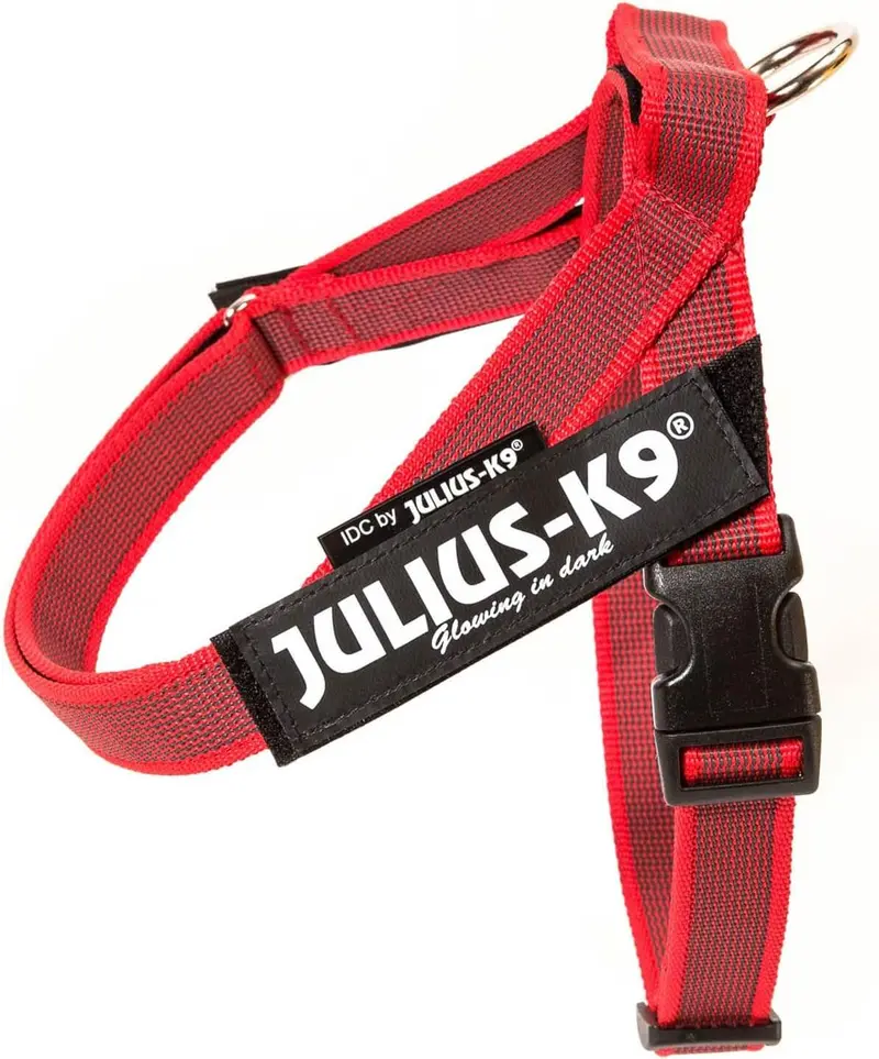 JULIUS K9 IDC Arnés Cinta Grey y Rojo para perros