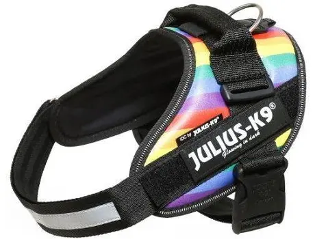 🌈 JULIUS K9 IDC Powerharness Arco Iris | Arnés ergonómico y reflectante para perros