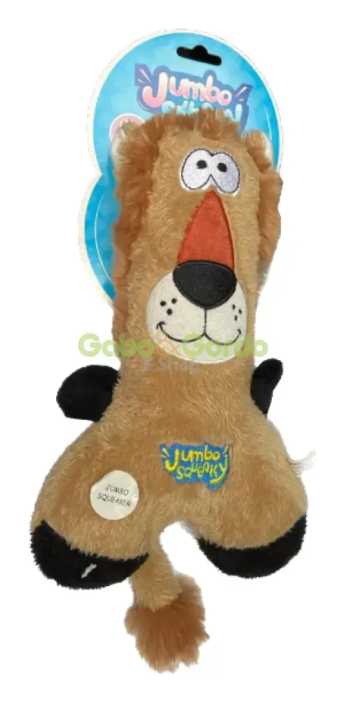 🦁 JUMBO Squeaky León 36 cm | Peluche con Chirriador para Perros
