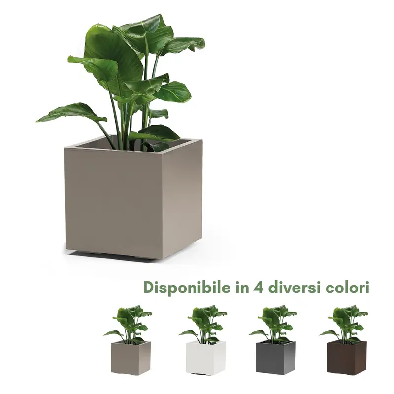 Kebe Greener 40 cm - Vaso plastica quadrato