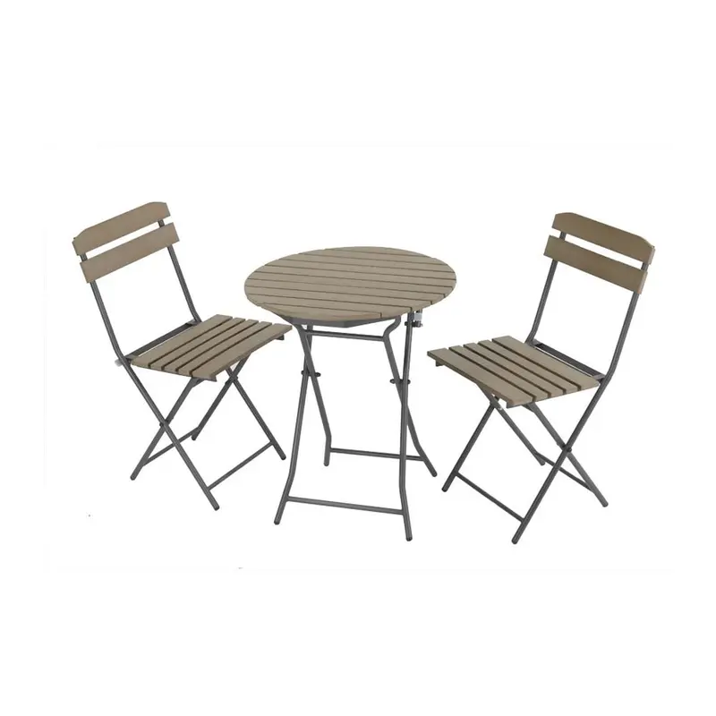 Ketty - Set da balcone pieghevole in ferro antracite