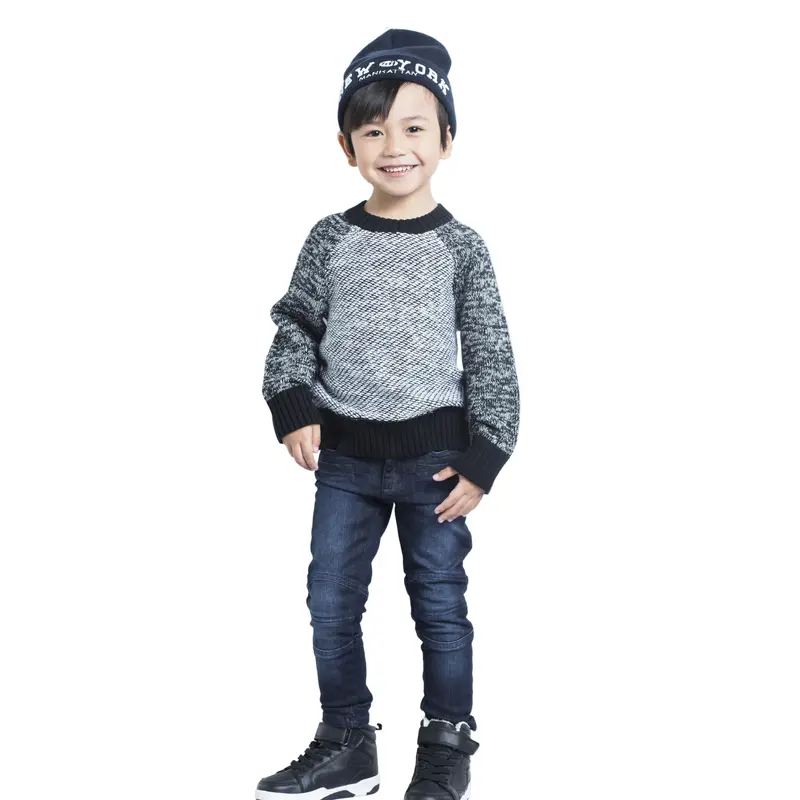 Kids Dark Biker Denim Jeans