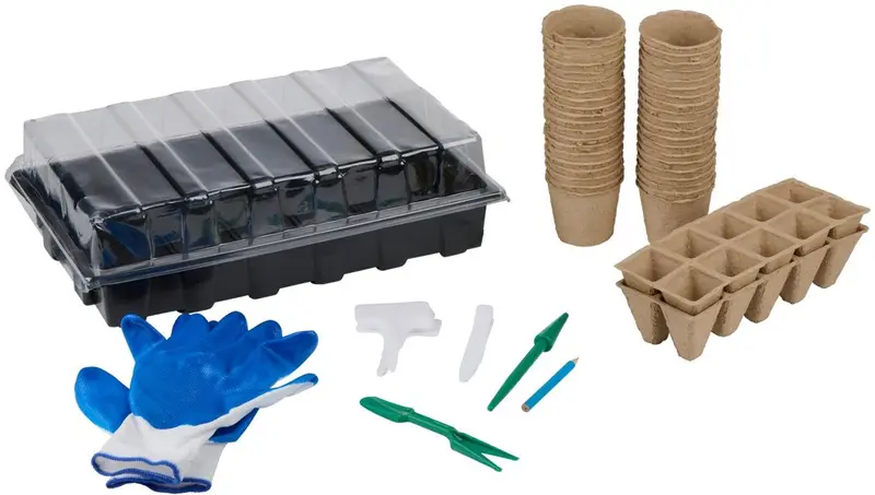 Kinzo plantenkweekset - kweekbak met accessoires voor kweken van zaden - kweekkas voor binnen buiten - groenten kweken - broeikas compleet kweekpakket