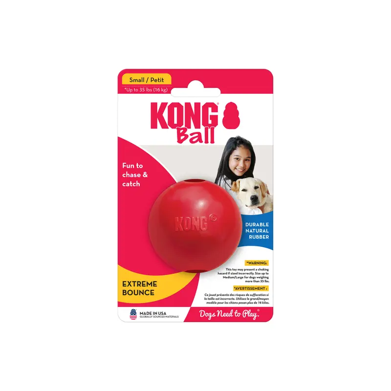 🐶 KONG Ball Roja – Pelota Resistente y Segura para Perros que Aman Jugar Sin Fin