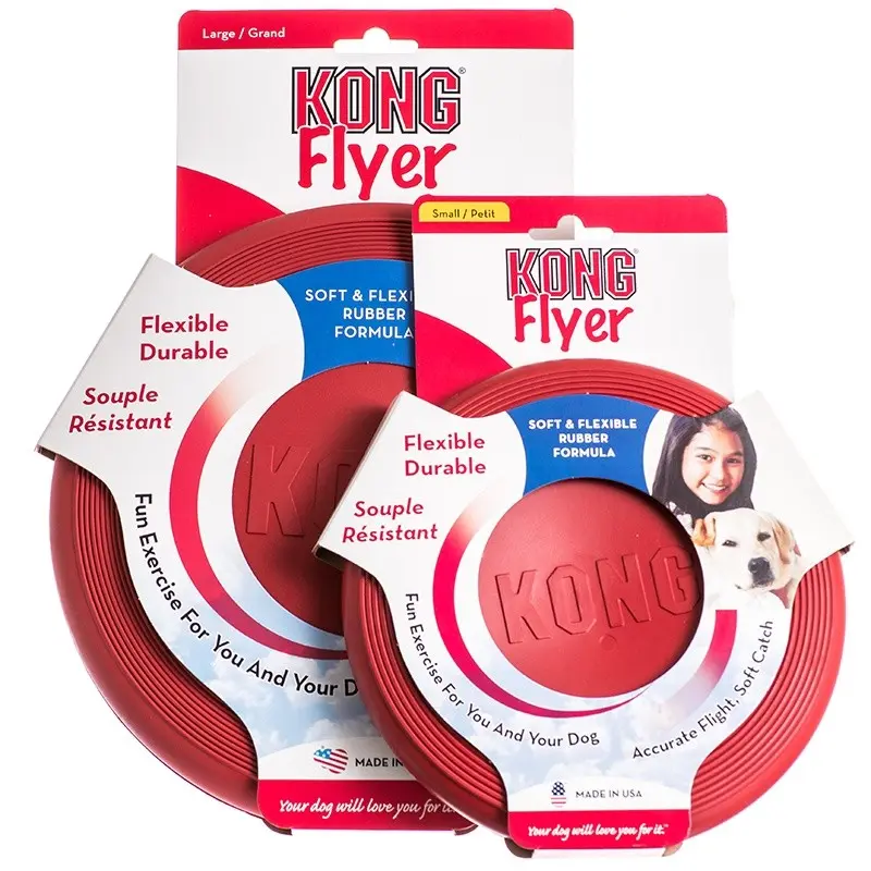 🛸 KONG Flyer Classic | Frisbee resistente y flexible para perros