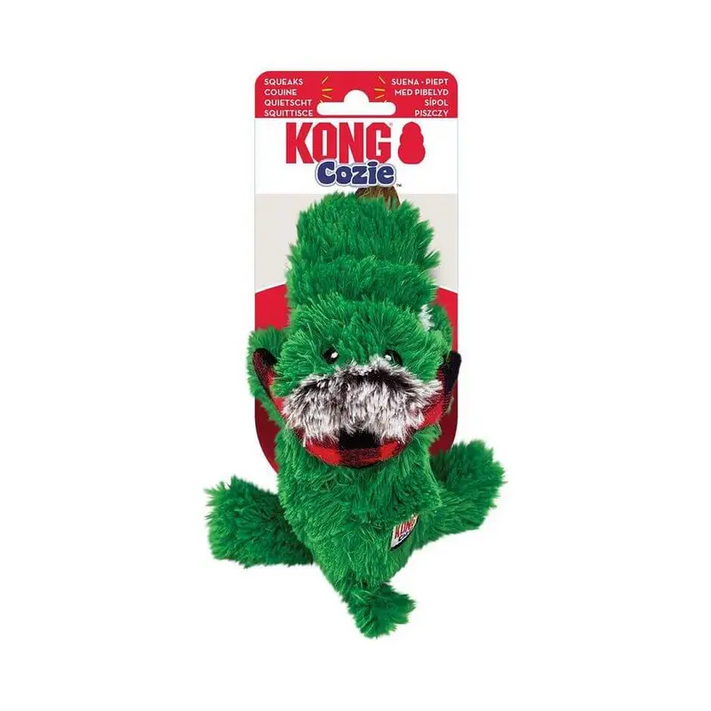 KONG Holiday  Cozie Alligator/ juguete con forma de cocodrilo para perro | Talla S