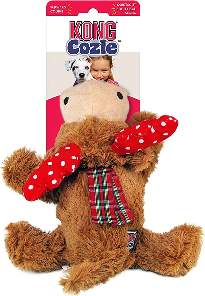 🎅🦌 KONG Holiday Cozie Reindeer Talla M | Peluche Navideño para Perros