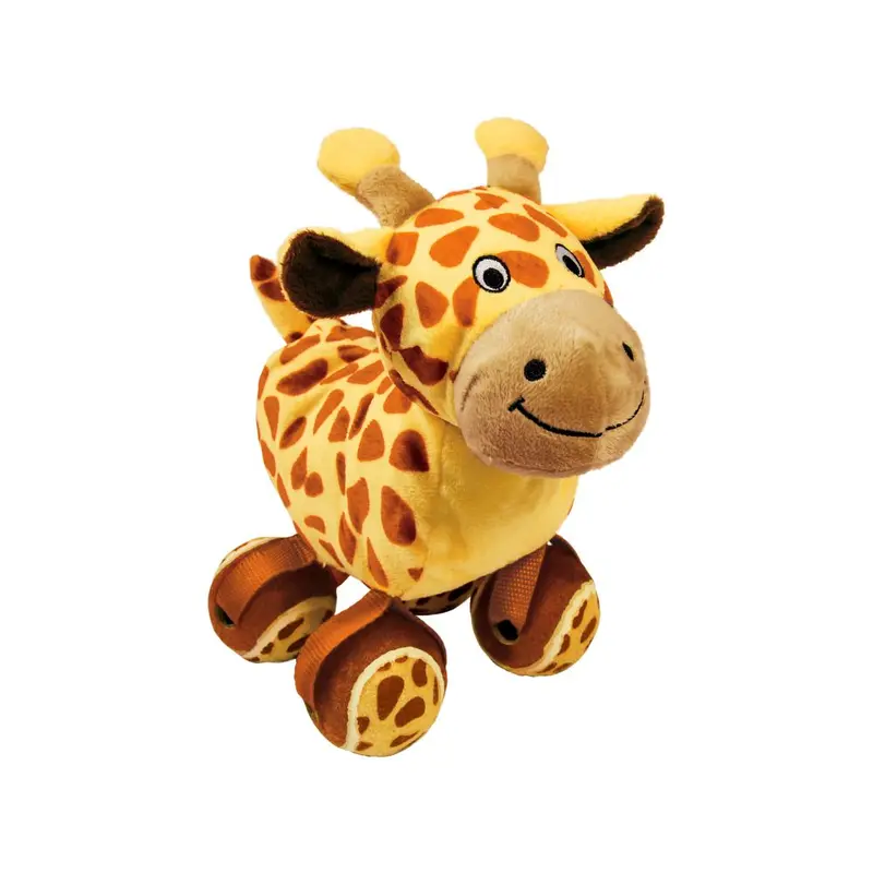 🦒 KONG TenniShoes Giraffe | Jirafa con Pelotas de Tenis y Chirriadores para Perros