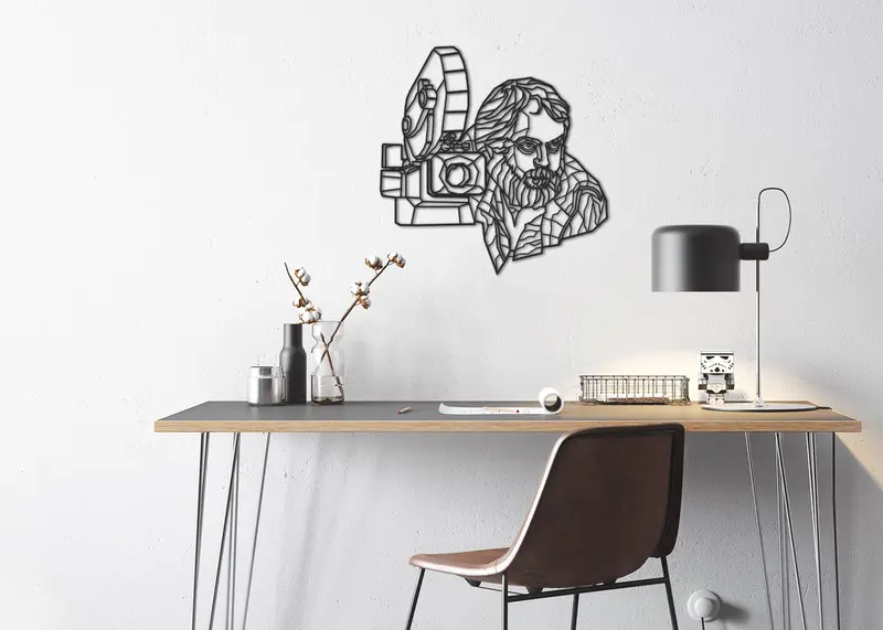 Kubrick | Figura geométrica | Decoración pared | Hecha en madera