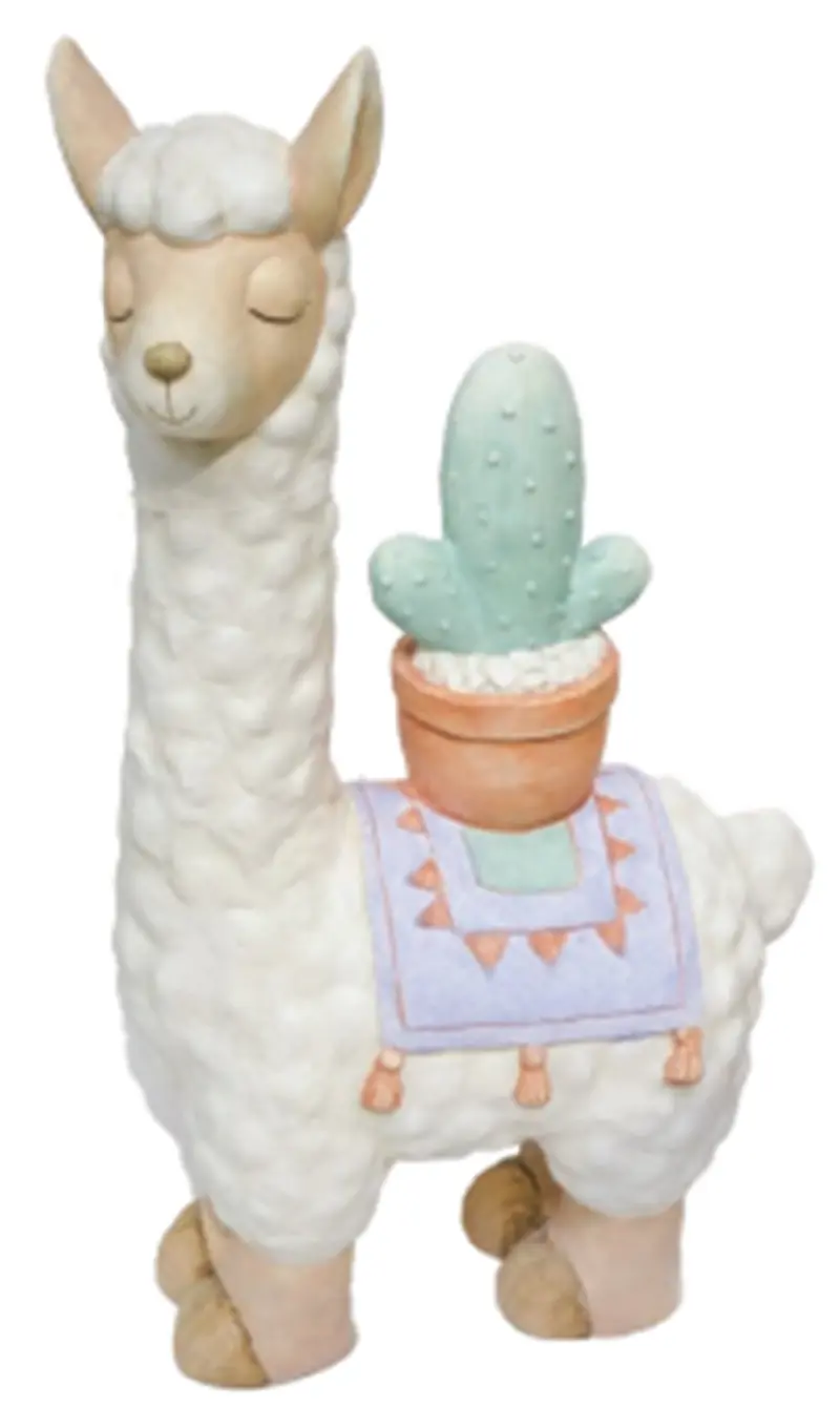 LAMA CON CACTUS 39X23XH72CM