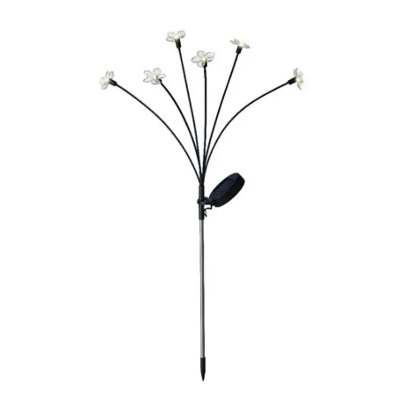Lampada solare da giardino – Fiore con luci LED calde