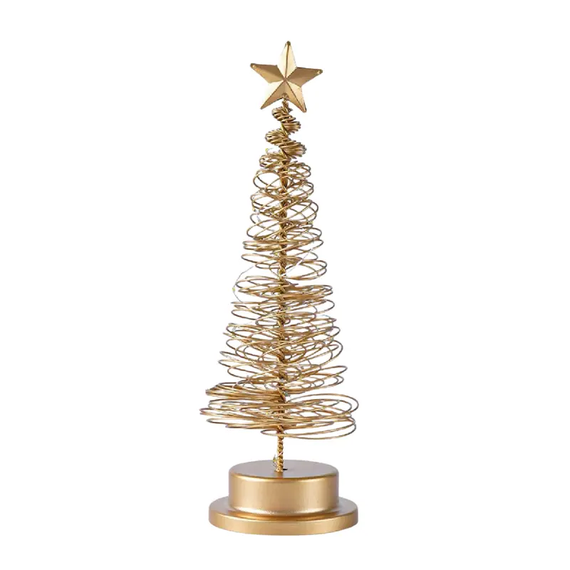 Lámpara LED en forma de árbol espiral – decoración navideña de mesa