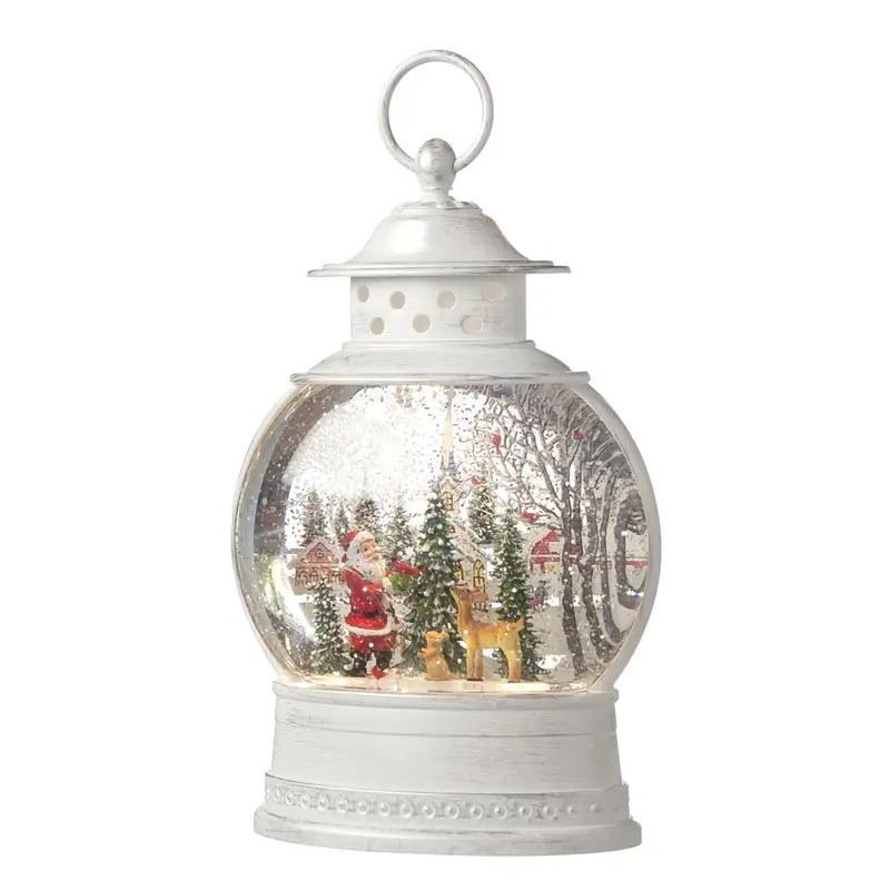 Lanterna con Glitter in movimento e LED con Babbo Natale