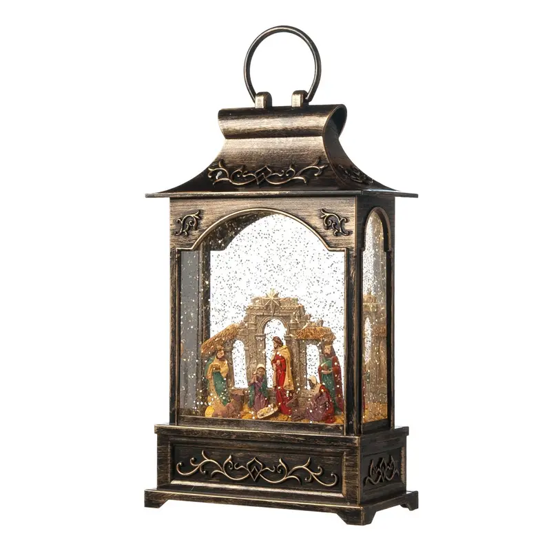 Lanterna con Glitter in movimento e LED con Natività