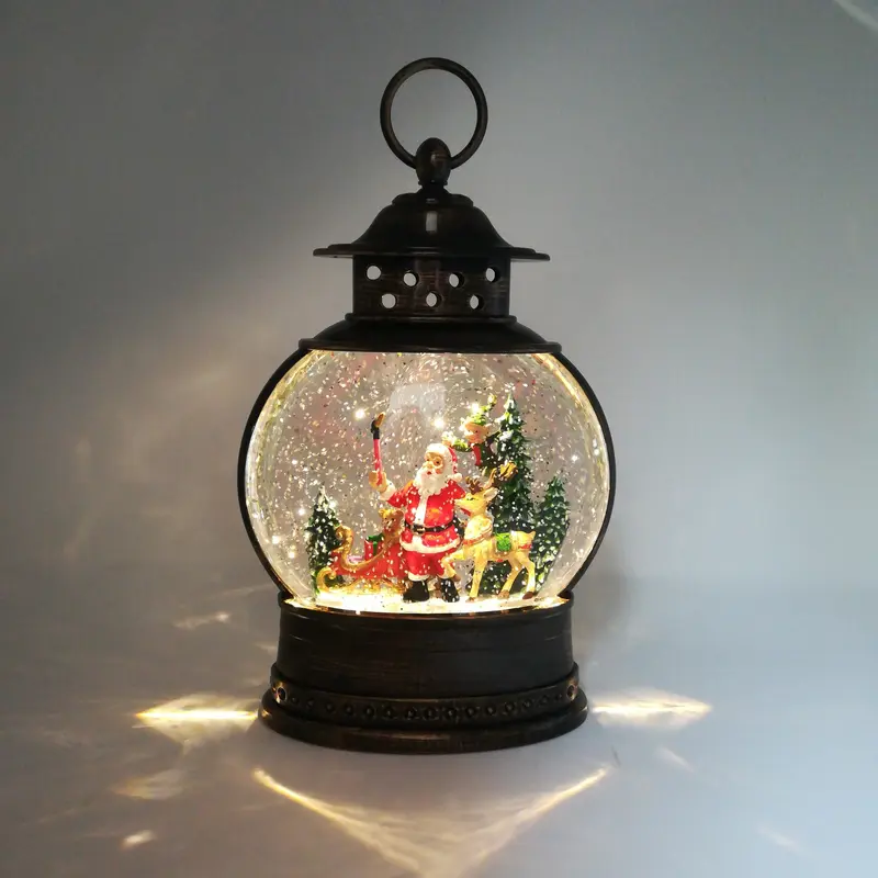 Lanterna LED con Babbo Natale - Lanterna natalizia