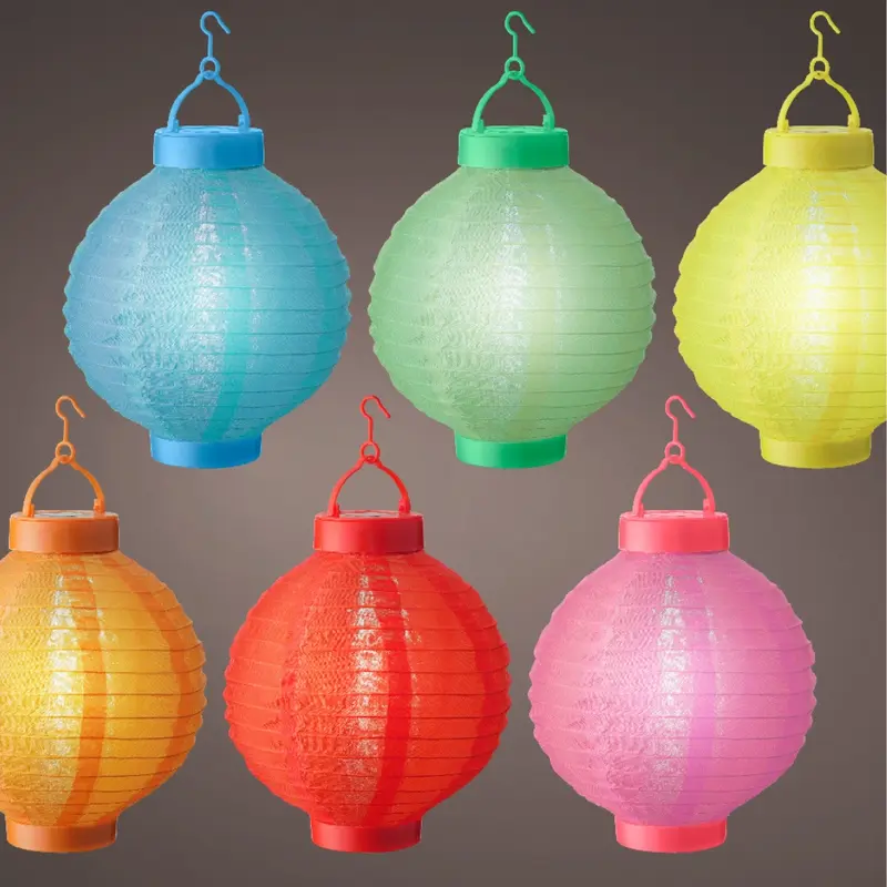 Lanterna solare colorata in nylon - Lampade da esterno