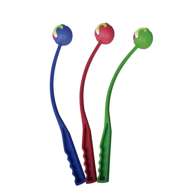 Lanzador de Pelotas para Perros de 71 cm – Juego Fácil, Limpio y Divertido en Color Azul