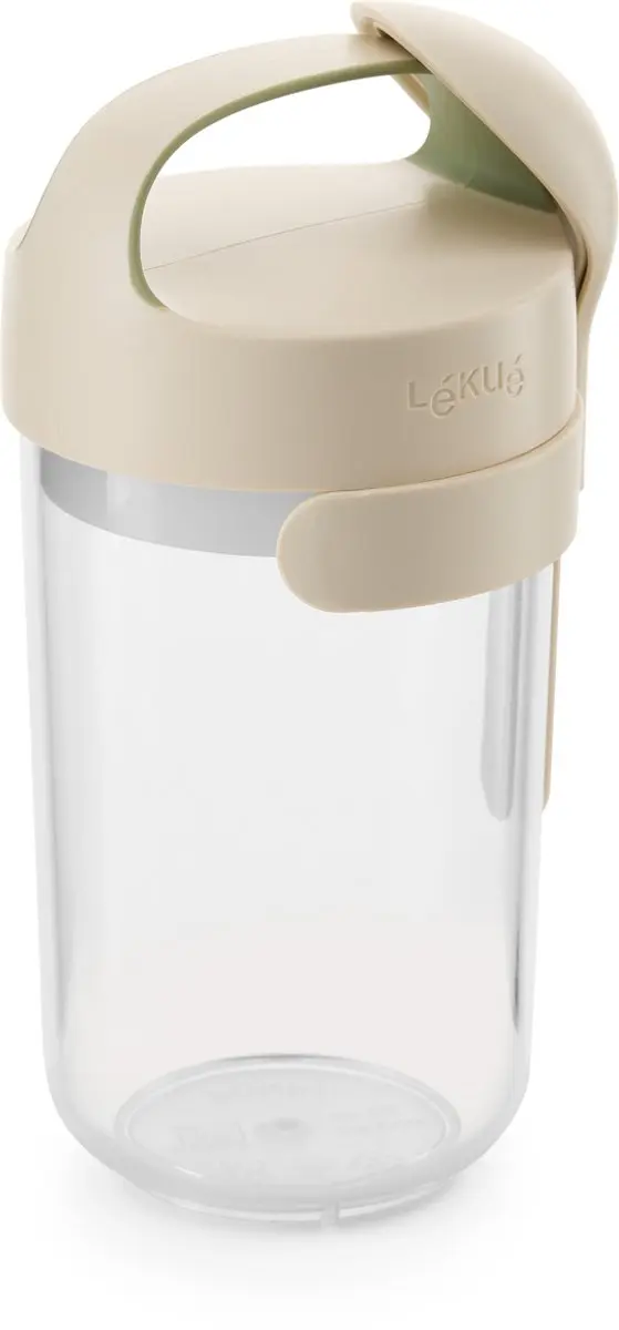 Lékué lunchbeker natural - 600 ml - met lepel - beige