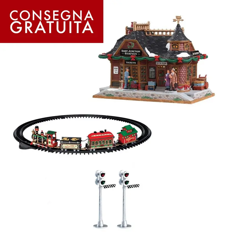 Lemax Stazione e Trenino Multipack 3 Pezzi