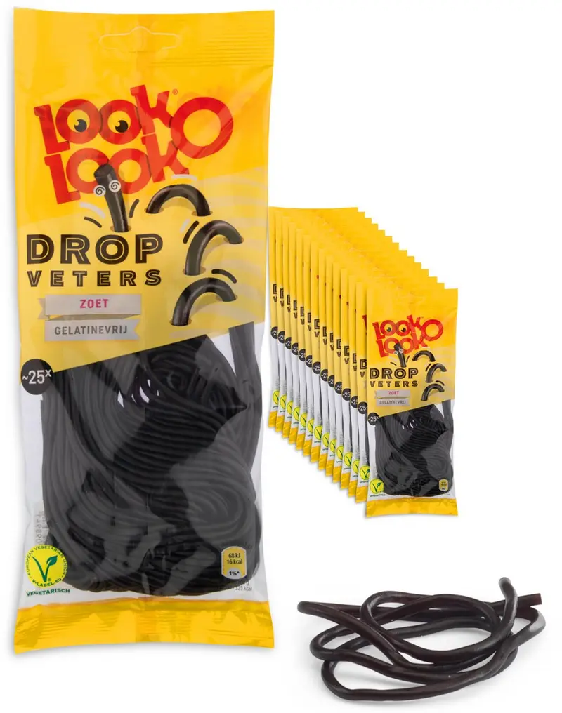 Look-o-look look o look dropveters - snoep - vegan - 14x125gr