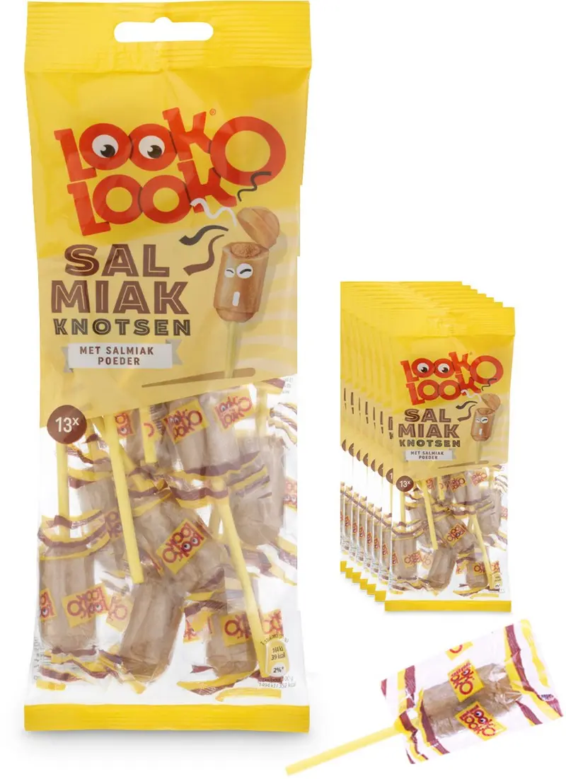 Look-o-look look o look salmiakknotsen - snoep - 7x136gr