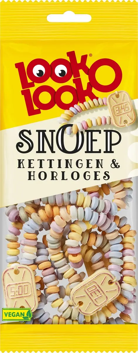 Look-o-look look o look snoep kettingen horloges - snoep - vegan - 8x154gr