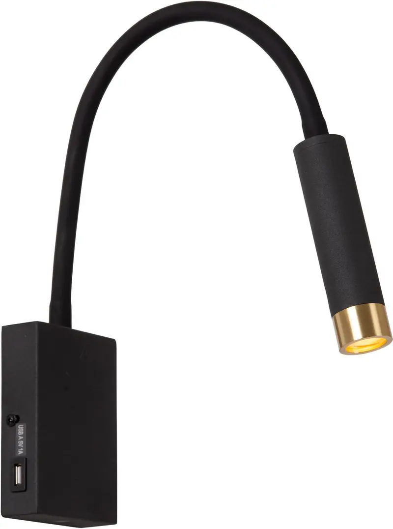 Lucide alec - wandspot wandlamp - led - g9 - 1x3w 2700k - inclusief omwisselbare kappen - zwart