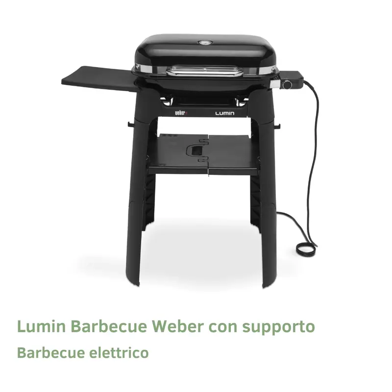Lumin Barbecue elettrico Weber con supporto