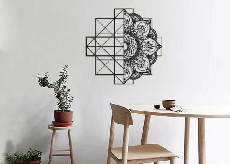 Mandala | Figura geométrica | Decoración pared | Hecha en madera