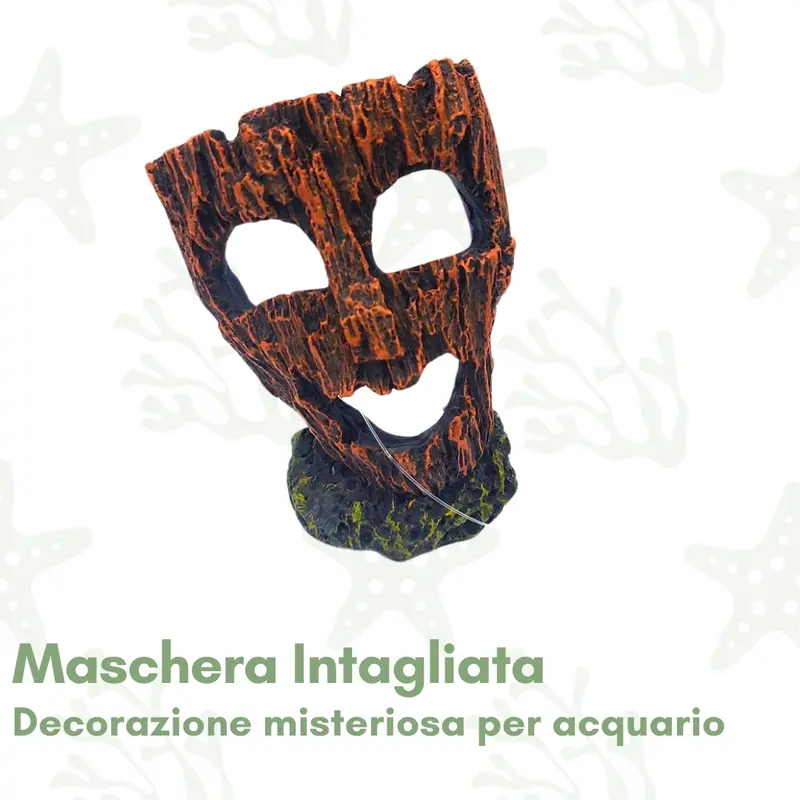 Maschera Intagliata - Decorazione misteriosa per acquario
