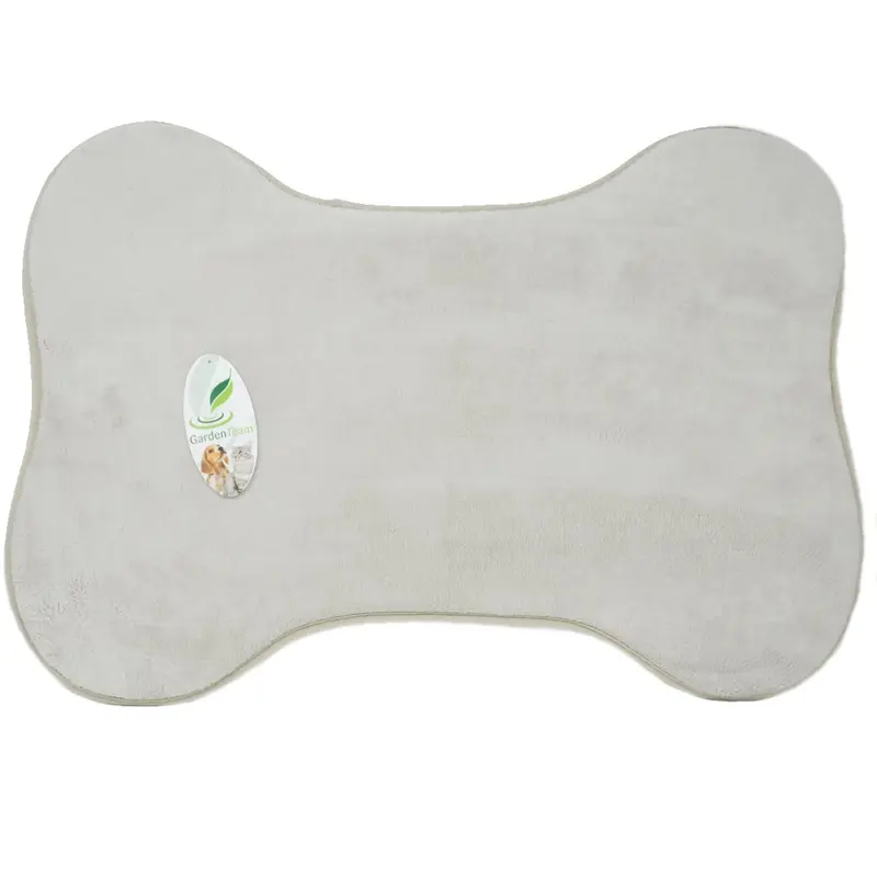 Materassino Per Cani e Gatti Grigio a Forma di Osso 50x70