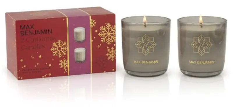 Max benjamin - 2 geurkaars cadeauset - winter chalet christmas in lapland - 100 branduren - kerstcadeau