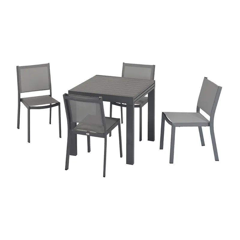 Max - Set pranzo da giardino da 4 a 6 posti con sedie senza braccioli