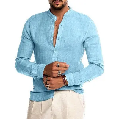 Men’s Casual Linen Cotton Shirt