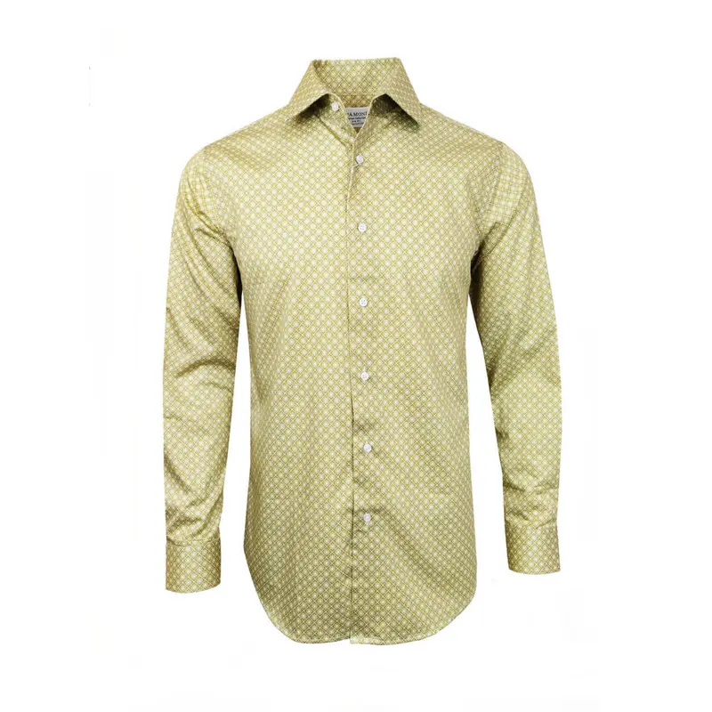 Men’s Yellow Diamond Print Shirt