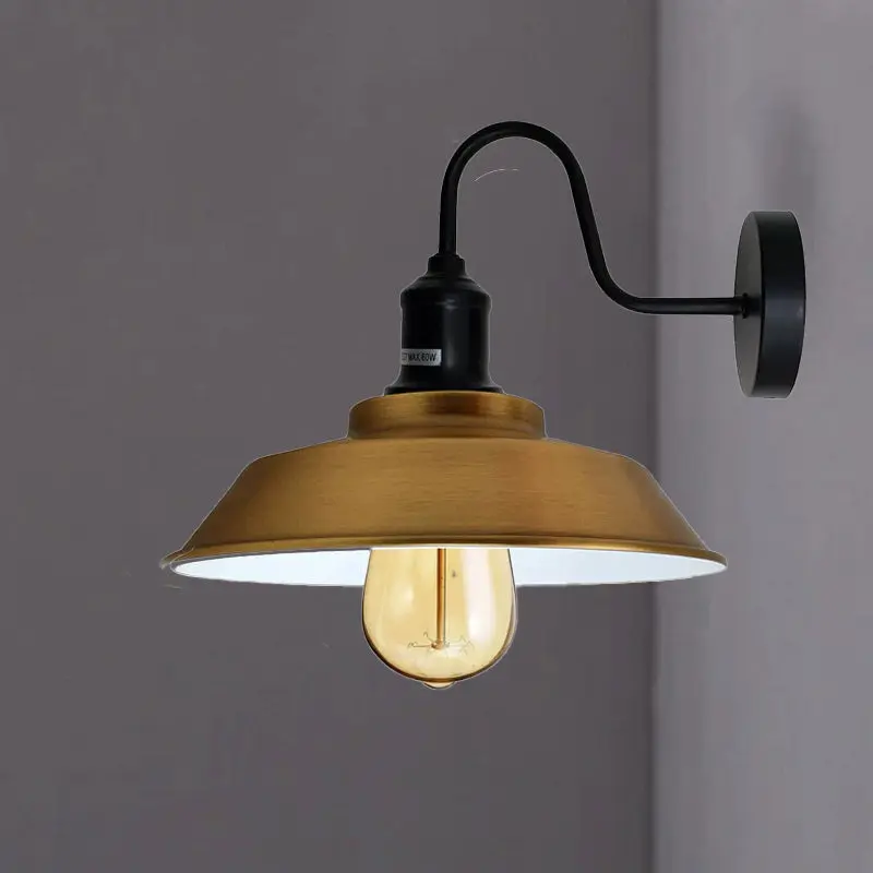 Metal Wall Lights Shade Indoor Retro Wall Sconce Lighting Wall Lamp~1979