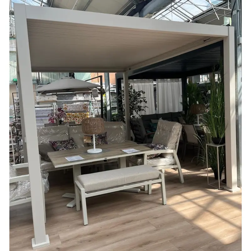 Mirador Motor - Pergola biocliamatica color crema