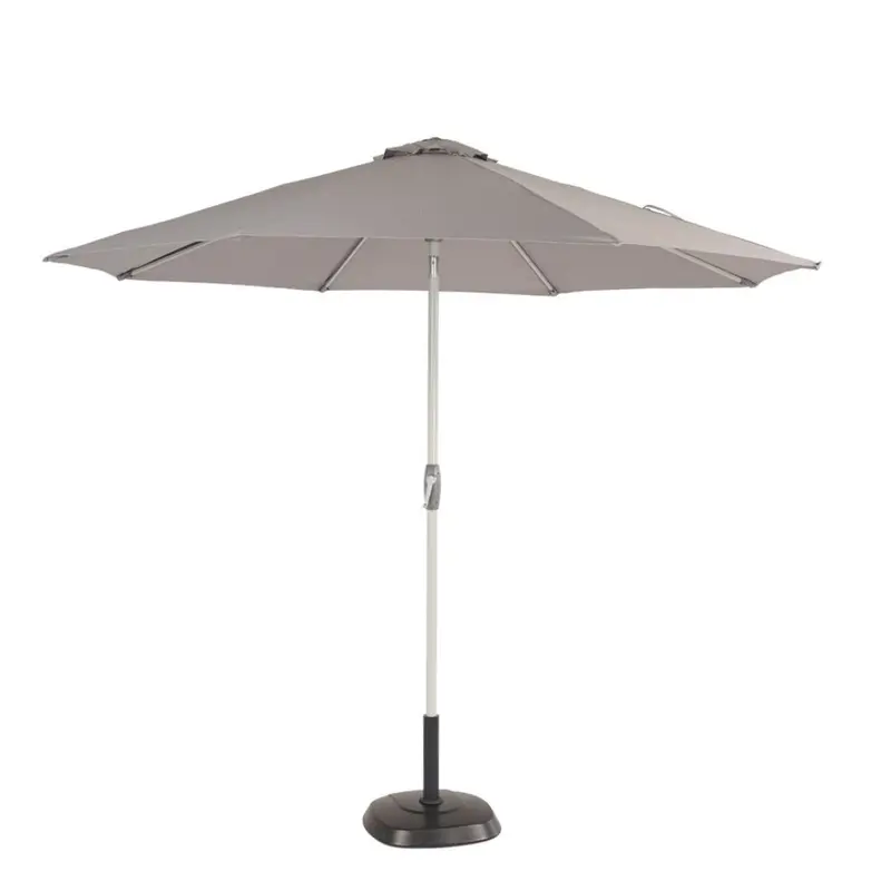 Mistral - Ombrellone da giardino a palo centrale rotondo grigio