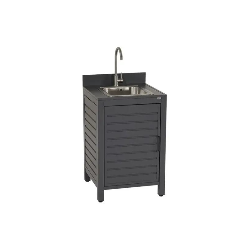 Modulo cucina con lavello in alluminio 60X60X100